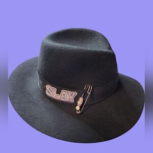 SLAY/ WOOL Black Fedora Hat